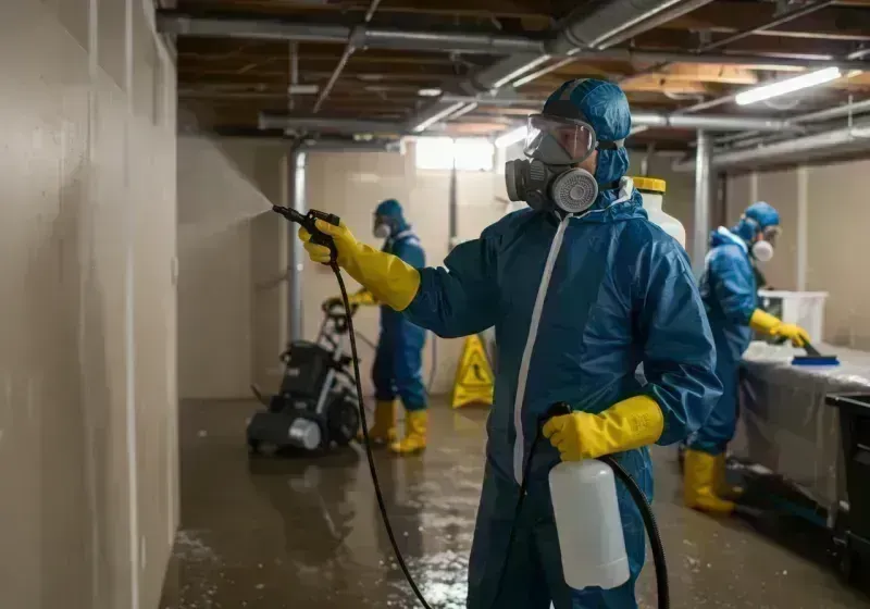 Basement Sanitization and Antimicrobial Treatment process in Exmore, VA