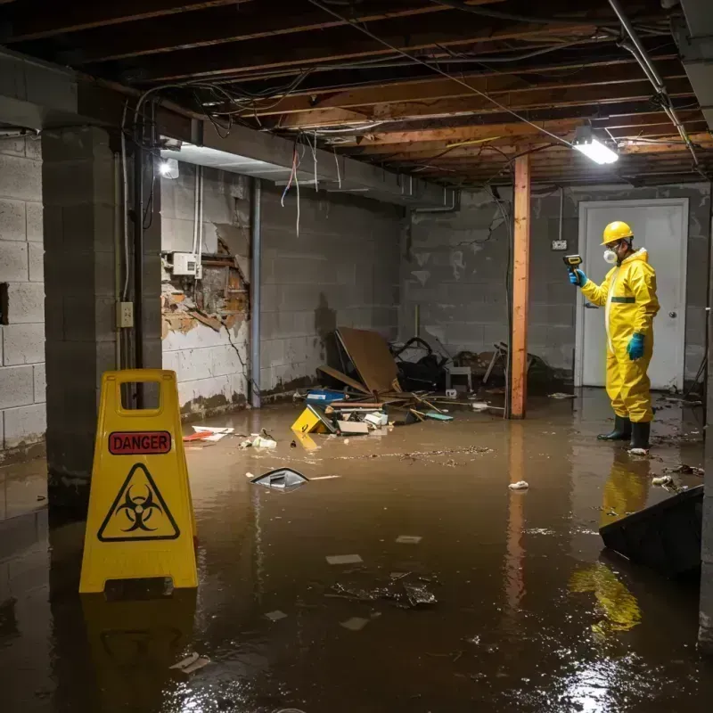 Flooded Basement Electrical Hazard in Exmore, VA Property